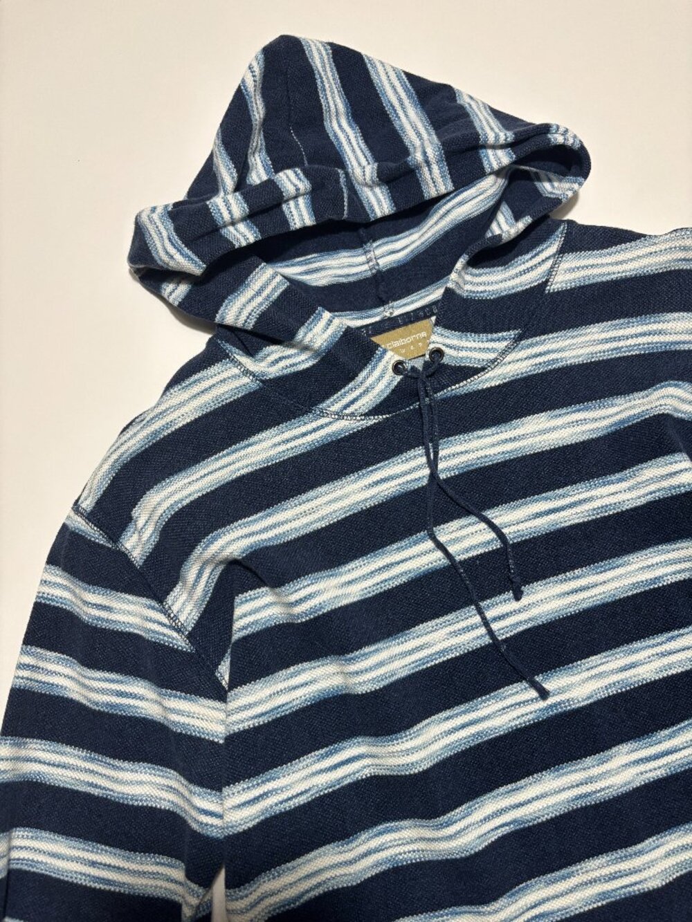 Liz Claiborne Blue & White Coastal Classic Cotton Hoodie